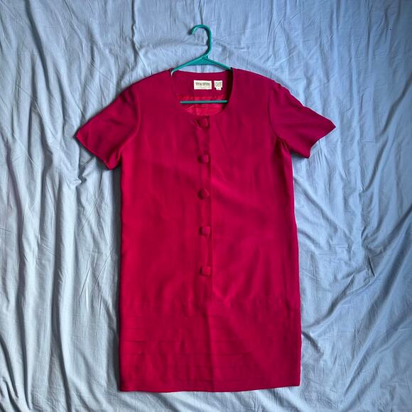 vintage 80s fuchsia Special Editions dress - Picture 1 of 5